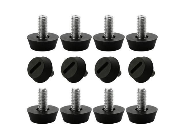 M6 x 13 x 20mm Leveling Feet Adjustable Leveler Protector for Sofa Leg 12pcs