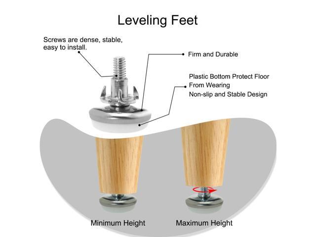 M6 x 25 x 30mm Plastic Base Adjustable Leveling Feet for Furniture Table 4pcs