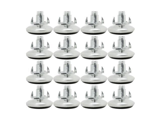 M8 x 15 x 30mm Leveling Feet Adjustable Leveler Protector for Furniture 16pcs