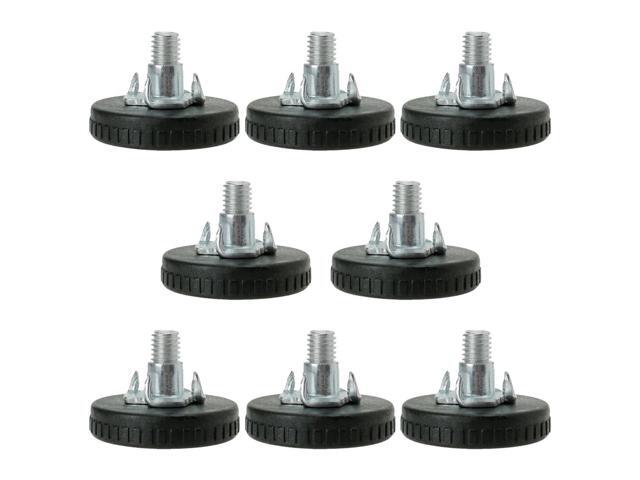 M8 x 18 x 40mm Leveling Feet Floor Protector with T-nuts for Table Sofa Leg 8pcs