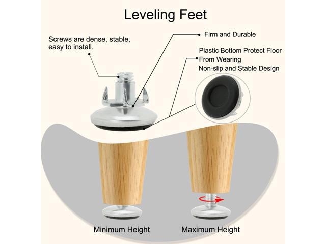 M8 x 15 x 30mm Leveling Feet Adjustable Leveler Protector for Furniture 16pcs