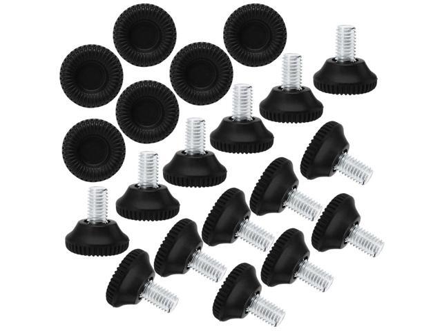 M10 x 15 x 30mm Leveling Feet Adjustable Support Cover for Machine Leg 20pcs