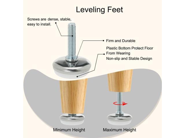 M6 x 25 x 30mm Leveling Feet Adjustable Leveler for Desk Chair Machine Leg 2pcs