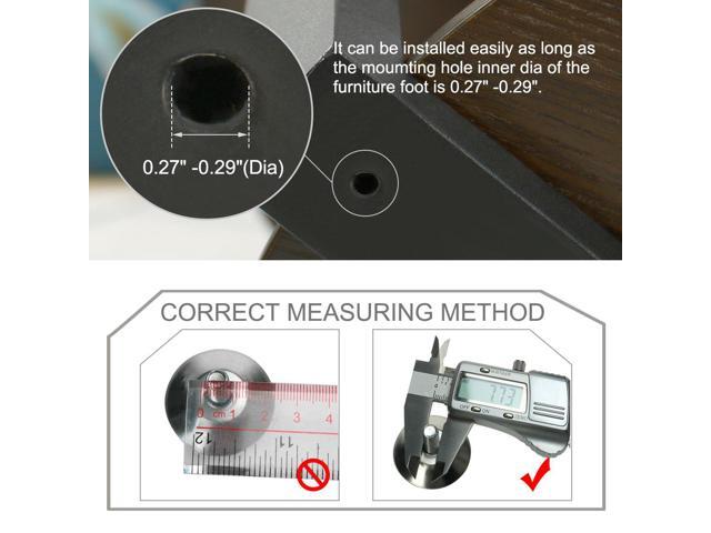 M8 x 20 x 30mm Furniture Glide Leveling Feet Base Protector for Desk Leg 8pcs