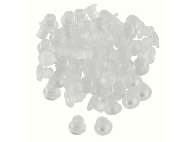 100pcs 5mm Soft Clear Stem Bumpers, Patio Outdoor Furniture Glass Table Top