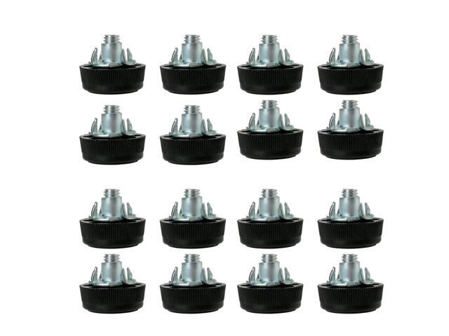 M8 x 13 x 30mm Leveling Feet Floor Protector with T-nuts for Sofa Leg 16pcs
