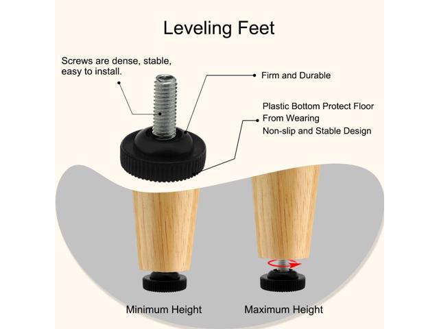 M8 x 20 x 30mm Furniture Leveling Feet Adjustable Leveler for Sofa Leg 20pcs