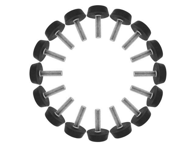 M6 x 22 x 22mm Furniture Glide Leveling Feet Floor Protector for Table Leg 16pcs