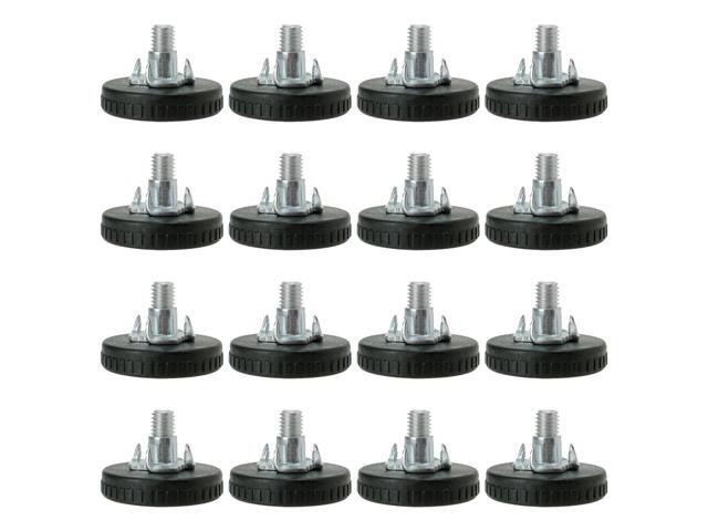 M8 x 18 x 40mm Level Feet Floor Protector with T-nuts for Table Sofa Leg 16pcs