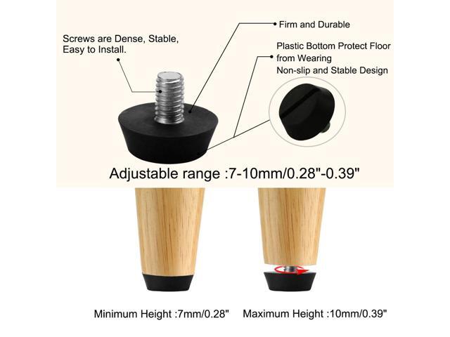 M6 x 10 x 20mm Leveling Feet Adjustable Leveler Protector for Sofa Leg 2pcs