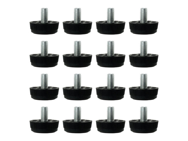 M8 x 13 x 30mm Furniture Leveling Feet Adjuster for Restaurant Table Leg 16pcs