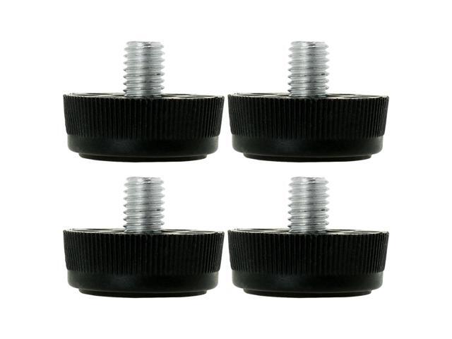 M8 x 10 x 30mm Leveling Feet Adjustable Leveler Cover for Office Sofa Leg 4pcs