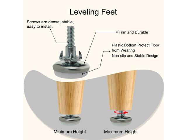 M6 x 25 x 30mm Leveling Feet Adjustable Leveler for Furniture Table Leg 4pcs