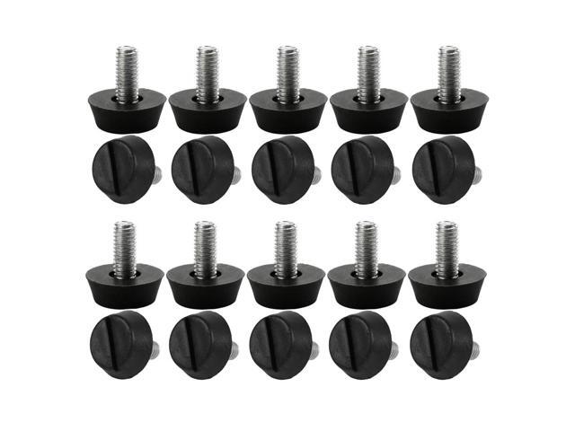 M6 x 13 x 20mm Leveling Feet Adjustable Leveler Protector for Sofa Leg 24pcs