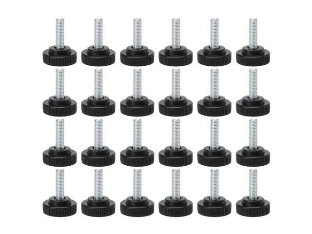 M8 x 25 x 30mm Adjustable Leveling Feet Floor Protector for Table Desk Leg 24pcs