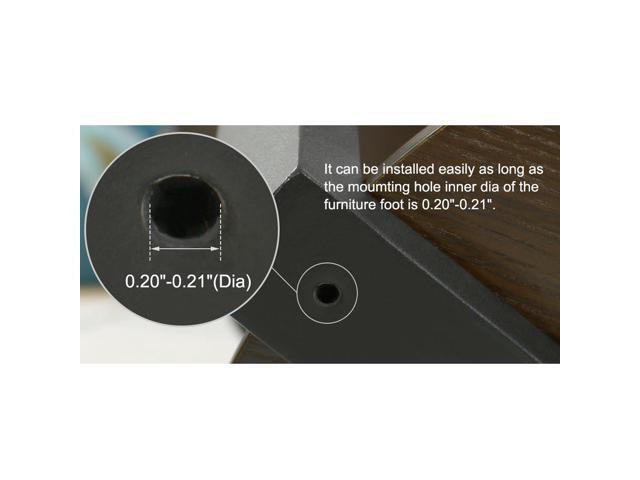 M6 x 22 x 22mm Furniture Glide Leveling Feet Floor Protector for Table Leg 8pcs