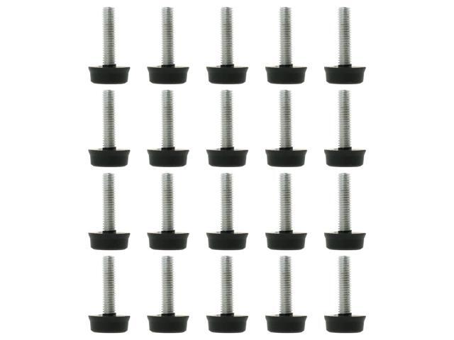 M6 x 24 x 18mm Furniture Glide Leveling Feet Floor Protector for Table Leg 20pcs