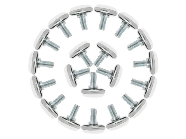 M8 x 25 x 30mm Furniture Leveling Feet Adjustable Leveler for Chair Leg 20pcs