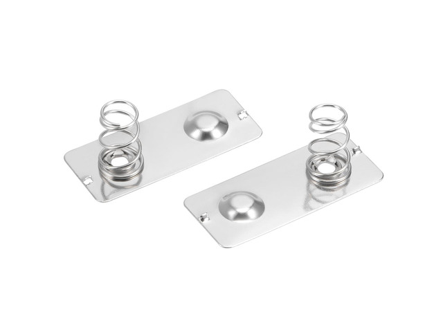 50 Pcs AA Battery Positive to Negative Conversion Spring Contact Nickeling Plate 28mmx12mmx0.3mm