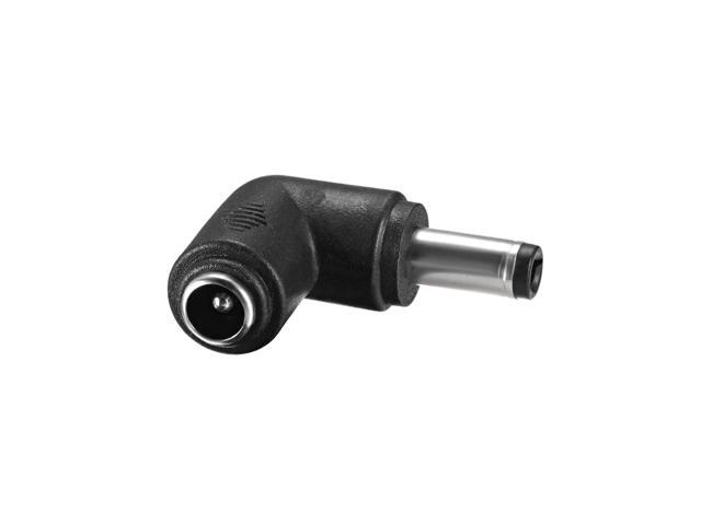DC Power Connector 90 Degree Right Angle 5.5mm x 2.5mm Male to 5.5mm x 2.1mm Female Coupler Adapter Converter 3Pcs