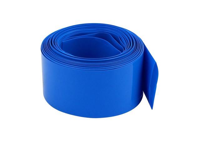 40mm Flat Width 10M Length Heat Shrink Tube Blue for 18650 Battery Pack
