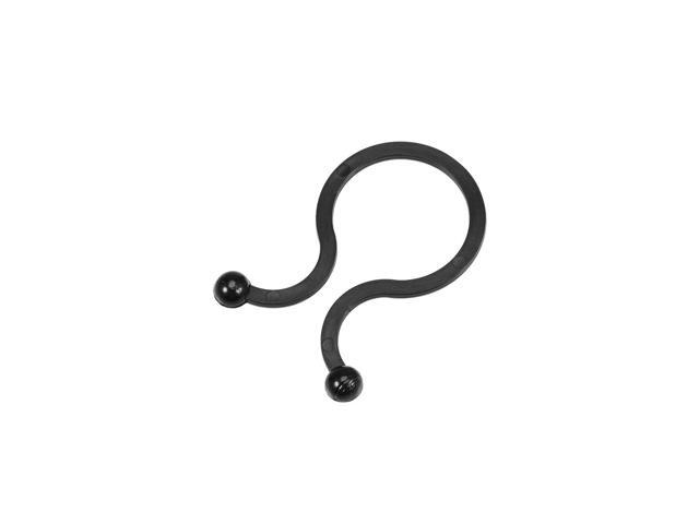 Twist Lock Cable Wire Ties Nylon U Shape Save Place 18mm Dia Black 50pcs