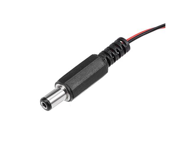 2pcs DC 9V Battery Clip T-Type Soft Buckle w DC Connector Wire 15cm Long