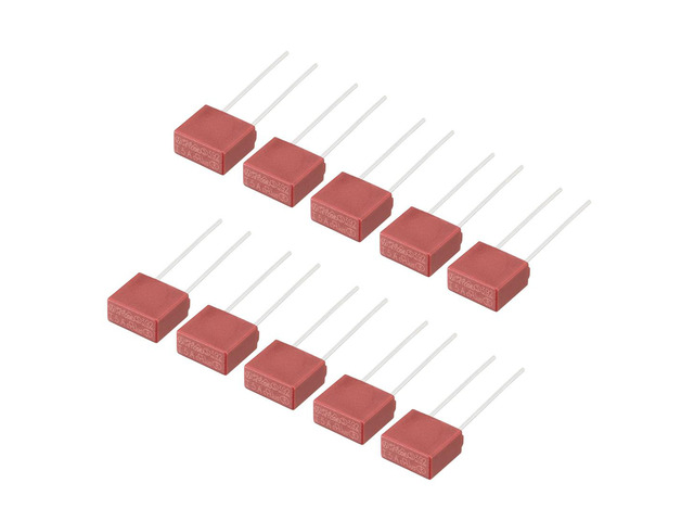 10Pcs DIP Mounted Miniature Square Slow Blow Micro Fuse T5A 5A 250V Red