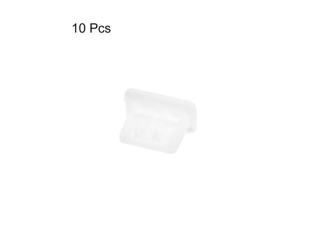 Silicone Mini USB Anti-Dust Stopper Cap Cover Transparent 10pcs