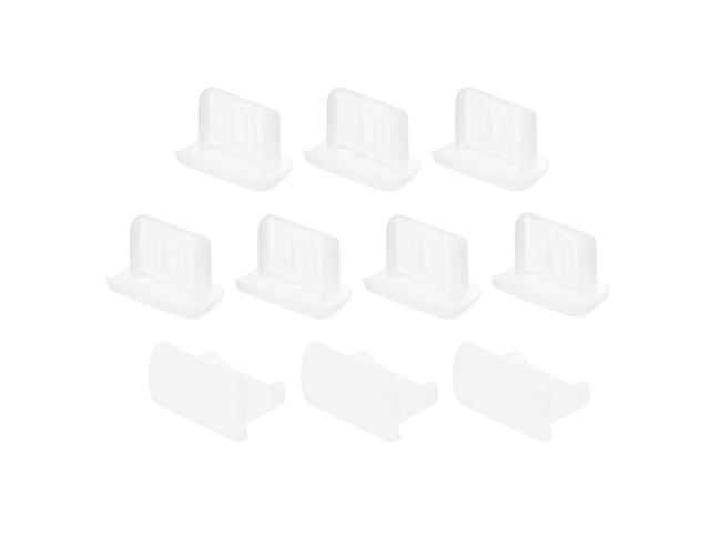 Silicone Mini USB Anti-Dust Stopper Cap Cover Transparent 10pcs