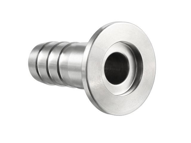 304 Stainless Steel KF16 Flange to 16mm Rubber Hose Barb Adapter for Vacuum Degassing Chambers Ovens
