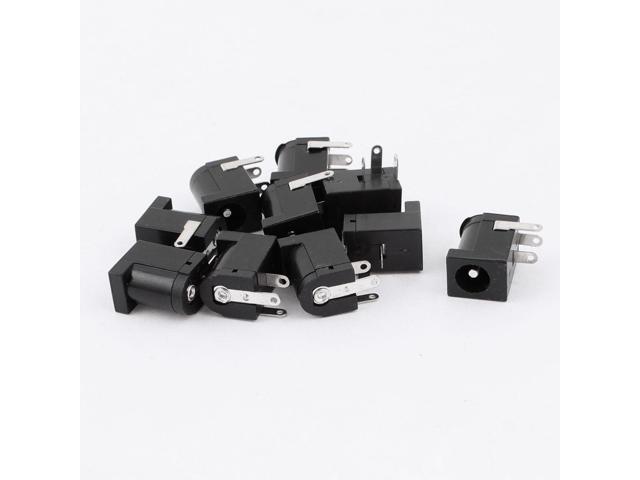 10pcs 3 Pin PCB Mount 5.5x2.1mm Female DC Power Jack Socket Connector