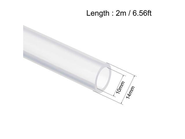 Silicone Tubing 10mm ID X 14mm OD 6.56ft 2m Flexible Silicon Rubber Tube Air Hose Pipe for Pump Transfer Clear