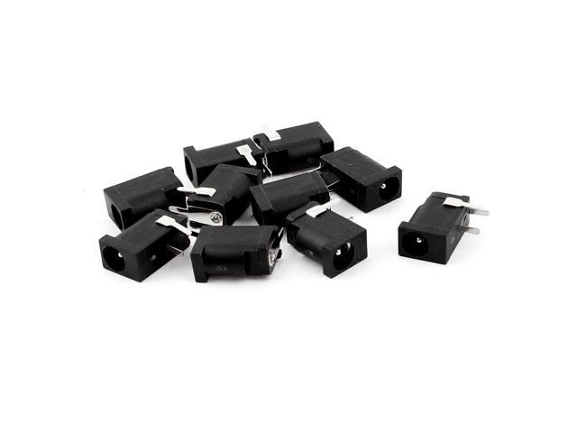 Unique Bargains 10pcs 3 Pin PCB Mount 3.5x1.1mm Female DC Power Jack Socket Connector