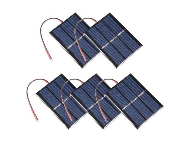 5Pcs 0.65W 1.5V Small Solar Panel Module DIY Polysilicon with 145mm Wire for Toys Charger