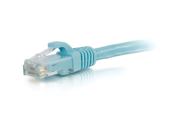 C2G 00771 Cat6a Cable - Snagless Unshielded Ethernet Network Patch Cable, Aqua (25 Feet, 7.62 Meters)
