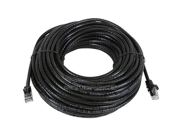 Monoprice Cat6 Ethernet Patch Cable - 75 Feet - Black Network Internet Cord - RJ45, Stranded, 550Mhz, UTP, Pure Bare Copper Wire, 24AWG -...