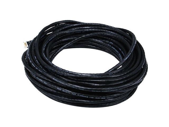 Monoprice Cat5e Ethernet Patch Cable - 50 Feet - Black Network Internet Cord - RJ45, Stranded, 350Mhz, UTP, Pure Bare Copper Wire, 24AWG
