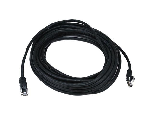 Monoprice Cat5e Ethernet Patch Cable - 25 Feet - Black Network Internet Cord - RJ45, Stranded, 350Mhz, UTP, Pure Bare Copper Wire, 24AWG