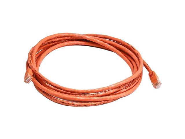 Monoprice Cat6 Ethernet Patch Cable - 10 Feet - Orange Network Internet Cord - RJ45, Stranded, 550Mhz, UTP, Pure Bare Copper Wire, 24AWG