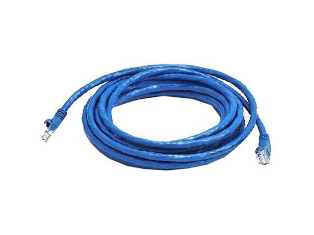 Monoprice Cat6 Ethernet Patch Cable - 14 Feet - Blue Network Internet Cord - RJ45, Stranded, 550Mhz, UTP, Pure Bare Copper Wire, 24AWG