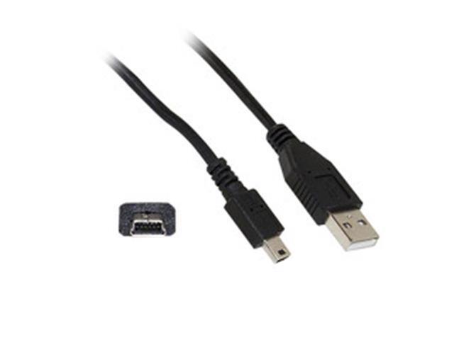 CableWholesale 10UM-02115BK Mini USB 2.0 Cable Black Type A Male to 5 Pin Mini-B Male 15 foot