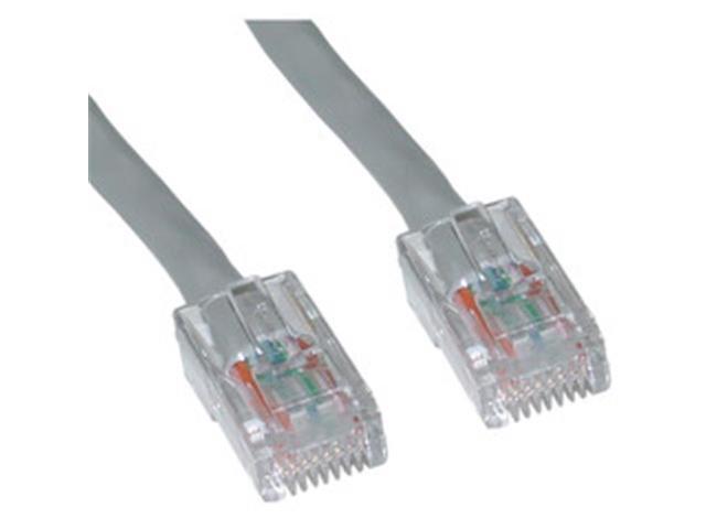 Cable Wholesale Cat6 Ethernet Patch Cable Bootless 10 foot - Gray