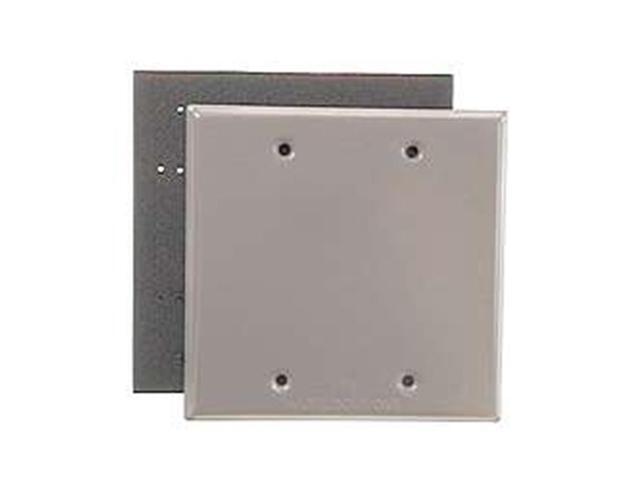 Bell 2-Gang Rectangular Aluminum Gray Blank Weatherproof Outdoor Box Cover