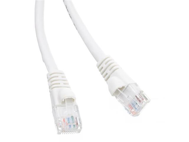 Cable Wholesale Electronics Cat5e Ethernet Patch Cable Snagless/Molded Boot 1.5 foot - White