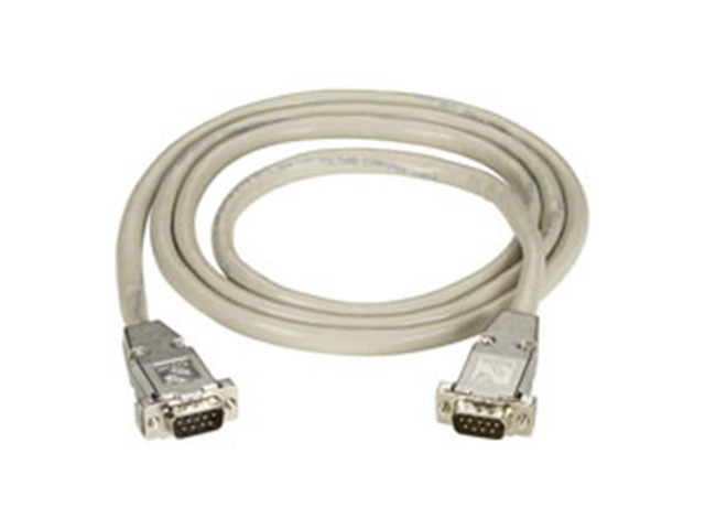 Black Box EDN12H-0005-MF RS232 Shielded Cable - Metal Hood, DB9 Male/Female, Beige, 5 ft.