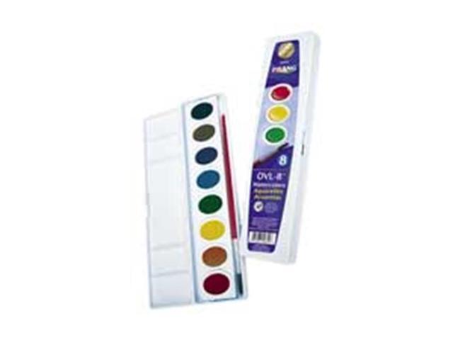 Dixon Ticonderoga Company DIX00800 Watercolors- w- No. 9 Brush- Refillable- Nontoxic- 8 Colors