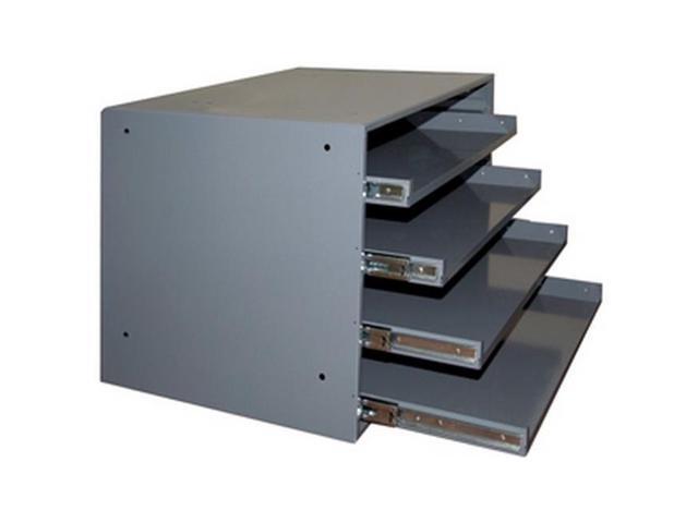 DURHAM MFG 310B-95 Sliding Drawer Cabinet Frame, 4 Drawers, 20-1/4 in W x