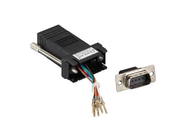 MODULAR ADAPTER DB9-M TO RJ45-F THMB BK