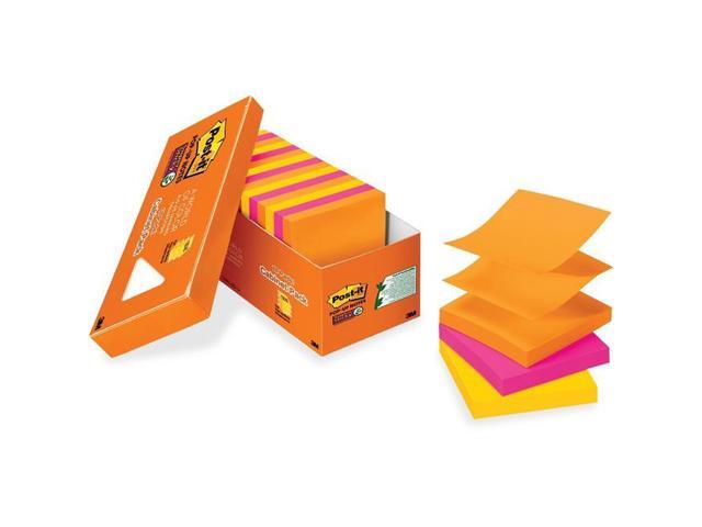 Post-it Pop-up Super Sticky Notes, 3' x 3' Refill, Rio de Janeiro Colors, 90 Sheets/Pad, 8 pk.
